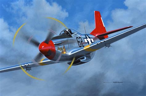 Stan Stokes painting of P-51D Mustang "Bunny" - Stan Stokes - Artist