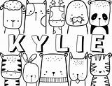 Personalized Name Coloring Page Custom Printable  sketch template