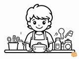Cooking Coloring Page For Kids  Free Printable Color Activities sketch template