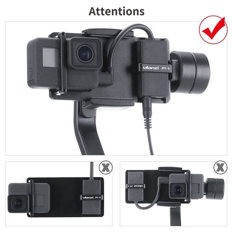 Ulanzi Pt-6 Gopro Vlog Plate with Mic Adapter for 3 Axis Gimbal Moza ZHIYUN DJI GIMBAL Vlogging ...