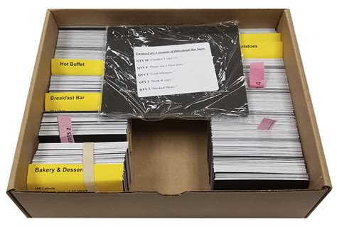 Complete Set VERSION ONE of labels 547 Labels and 2 Each Bar Signs (NO – Golden Corral FDA ...