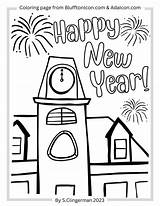 Print Printable New Years Coloring Pages Year Happy  sketch template