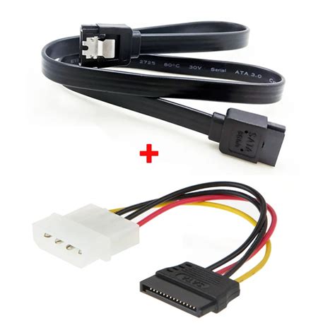 weijinto sata3.0 data cables and sata power cable adapter SataIII cable ...