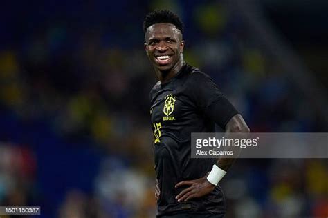 Vinicius Junior of Brazil smiles during an International Friendly... News Photo - Getty Images