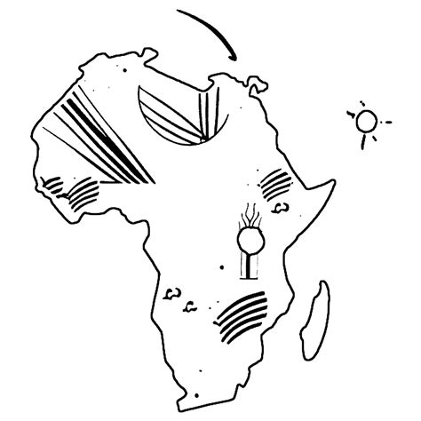 Africa Map Coloring Page · Creative Fabrica