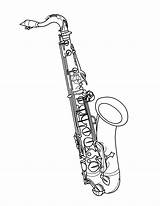 Saxophone coloring Pages  ColoringLib sketch template