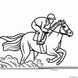 Jockey Riding A Galloping Race Horse Coloring Page 57283 45316 sketch template