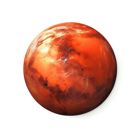 Premium AI Image | planet mars isolated on white background