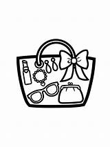Handbag coloring Pages sketch template