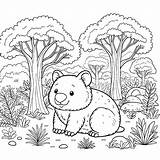 Wombat Coloring Pages 2  Gem sketch template