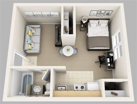 plan appartement petit studio avec cloison | Plan appartement, Deco ...