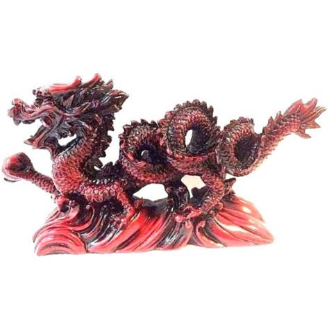 RED Feng Shui Dragon Figurine Statue for Luck & Success 6 inch LONG - Walmart.com - Walmart.com