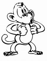 Monkey Printable Coloring Pages sketch template
