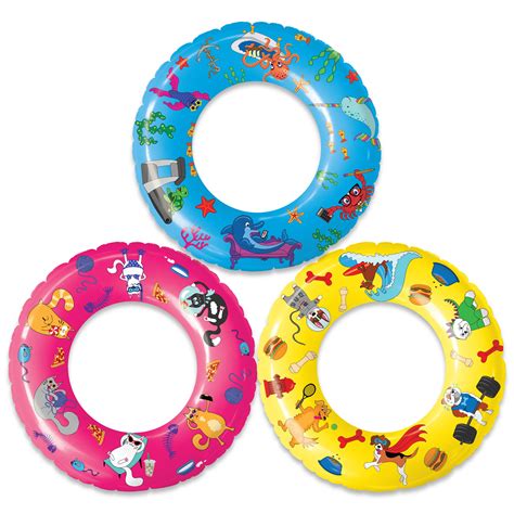 USA Toyz Inflatable Pool Floats for Kids - 3 Pack Pool Rings with ...