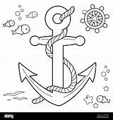 Navy Anchor Coloring Pages sketch template