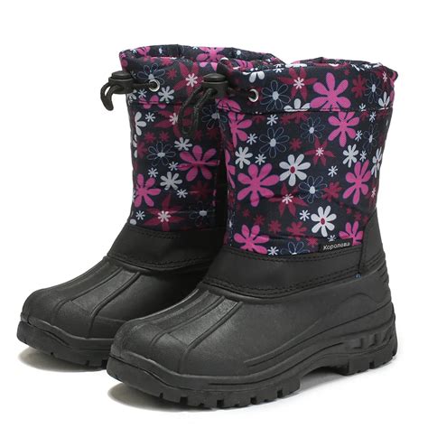 ULKNN Kid's snow boots children's Winter warm boots girls cotton shoes ...