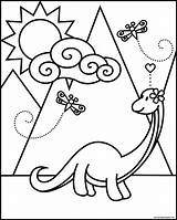 Brontosaurus coloring Page sketch template