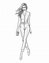 Free Printable Fashionista Fun  Fashion Coloring Page For Kids And Adults sketch template