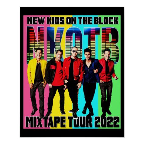 Retro Love Rock NKOTB Mixtape Tour Fan Art Design Poster | Zazzle