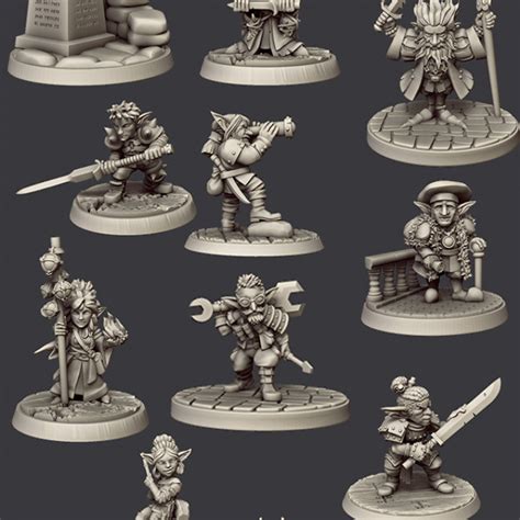 3D Printable Gnomes Set by Stonehaven Miniatures