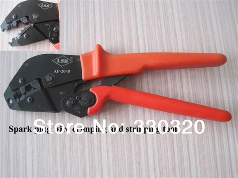 Spark plug wire crimping tool,ratchet crimping tool for crimping and stripping spark plug,AP ...