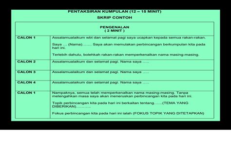 Contoh Skrip - Bahasa melayu - Studocu