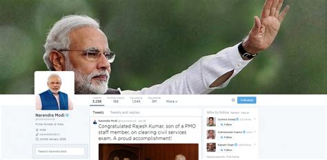 Narendra Modi is Among The Top Five World Leaders on Twitter