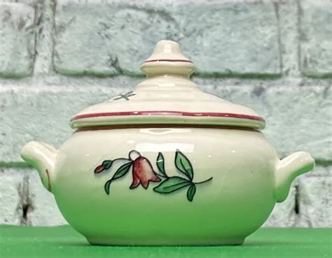 VINTAGE ZELL AM Harmersbach Alt Strassburg Ceramic Sugar Bowl/Trinket Dish w/Lid $11.66 - PicClick