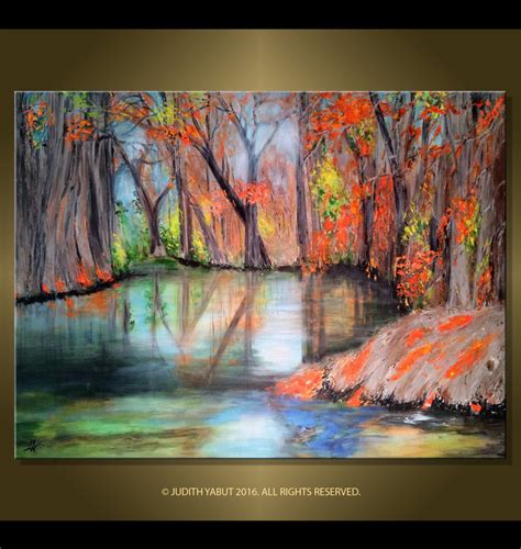 Painting Mystical Forest by the Lake 30x40