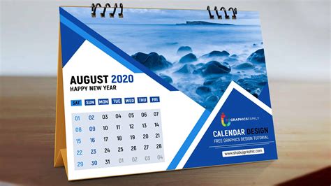 Professional Desk Calendar Free PSD Template – GraphicsFamily