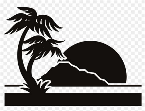 Beach Silhouette Vector at Vectorified.com | Collection of Beach Silhouette Vector free for ...