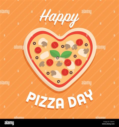 Pizza day celebration design with heart shaped pizza Stock Vector Image & Art - Alamy