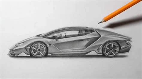 How to Draw a Lamborghini Car | Pencil Drawing - YouTube