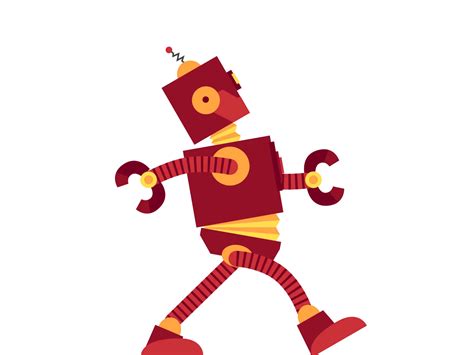 Dancing Robot Cartoon Gif