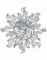 Litha Sun Summer Solstice  Colorful Drawings Coloring Pages Witchy sketch template
