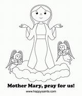 Virgin Mary Coloring Page  Coloring Home sketch template