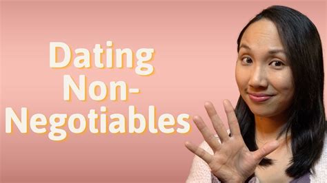 5 non negotiables dating