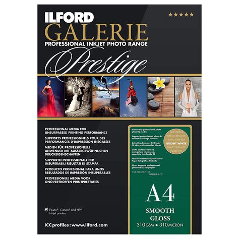 Ilford Galerie Prestige Gold Fibre Silk Lot de 50/ feuilles de papier photographique A4 310/ g