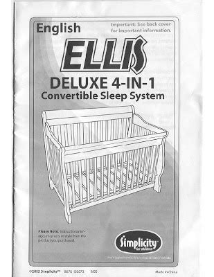 Download Manual For Simplicity Crib Online Doc For Amazon Service