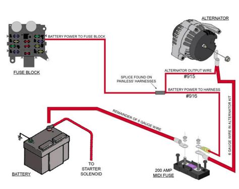 alternator wires hook up