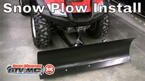 atv snow plow hook up