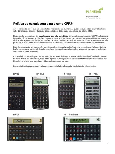 calculadoras permitidas em exame