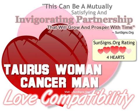 cancer man dating a taurus woman