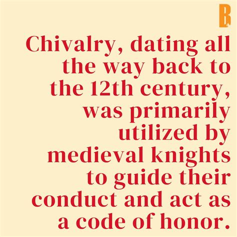 chivalry dating
