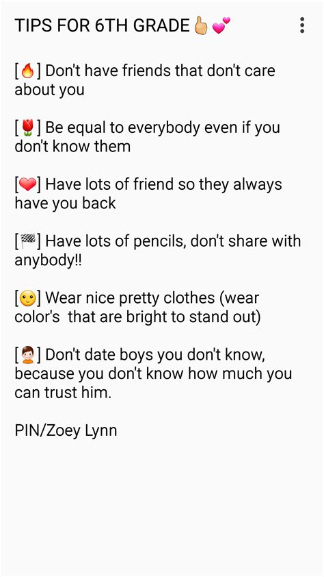 dating advice for 6th graders