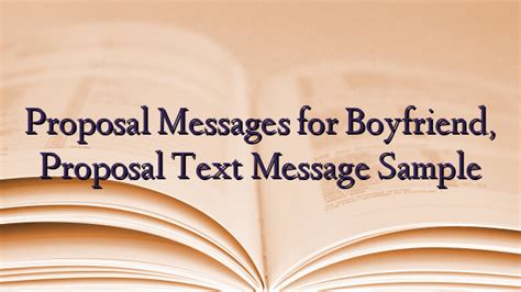 dating proposal messages