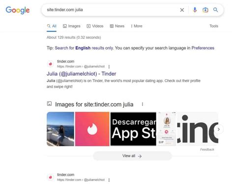 dating website user search