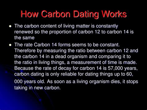 does carbon dating really work
