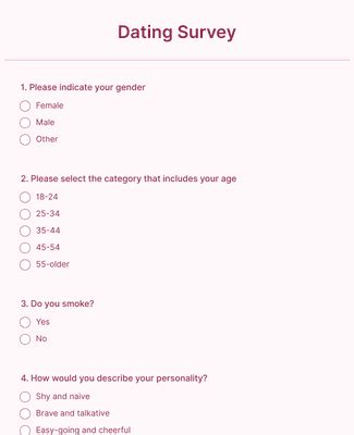 generic dating profile questions