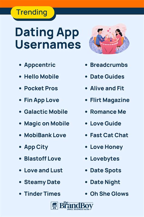 good usernames for dating sites list